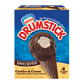 Drumstick&nbsp;Ice Cream Cones&nbsp;Cookies & Cream Full-Size Picture